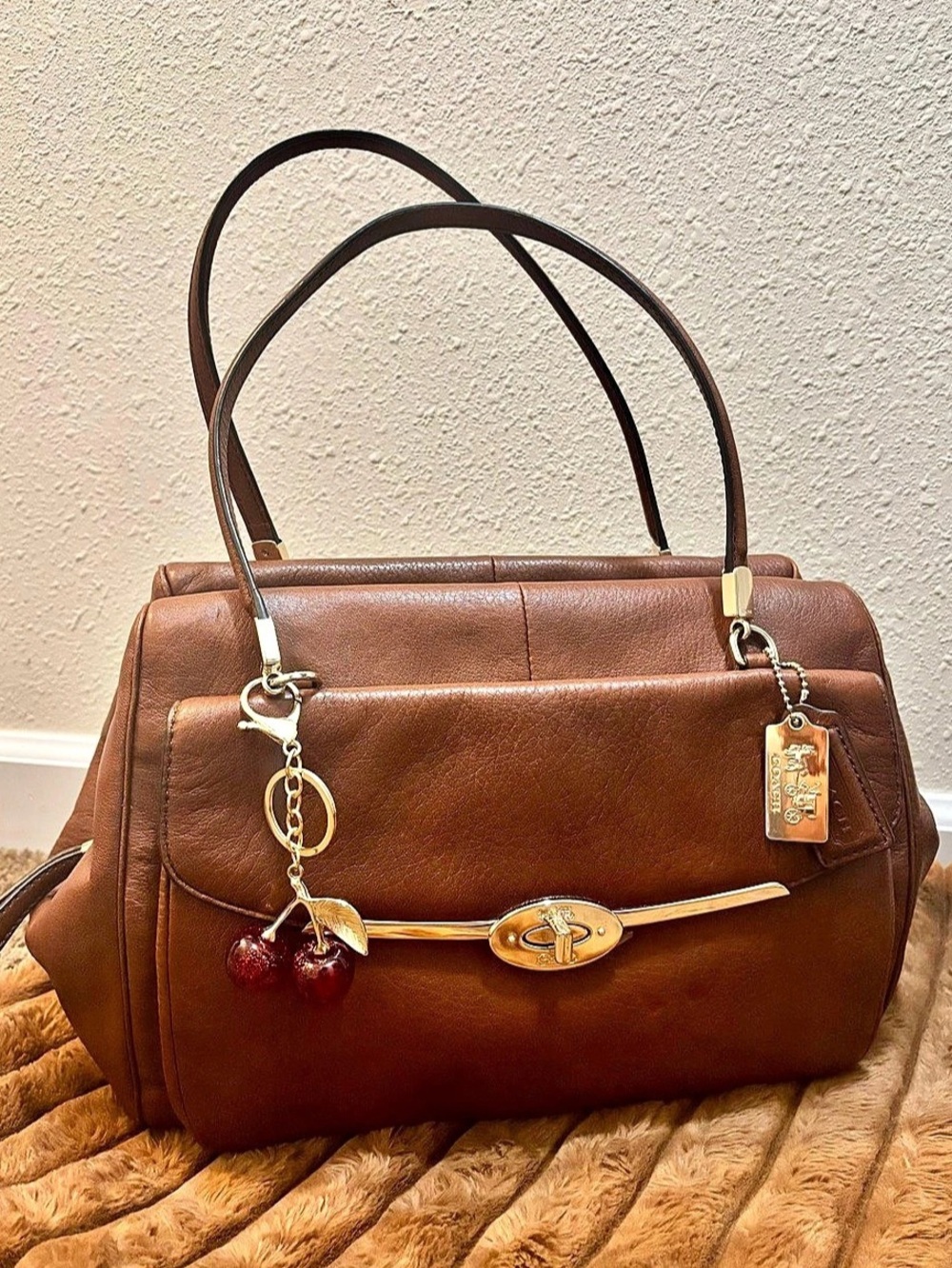 Coach Madison Madeline Leather Satchel